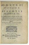 AESCHYLUS. Tragoediae VII. 1580